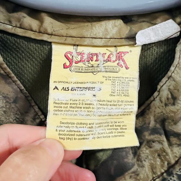 Vintage Scent Lok Camo Full Zip Jacket Embroidered Logo Medium - Picture 8 of 8